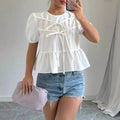 Veda Blouse with Puff Sleeve and Ruffles