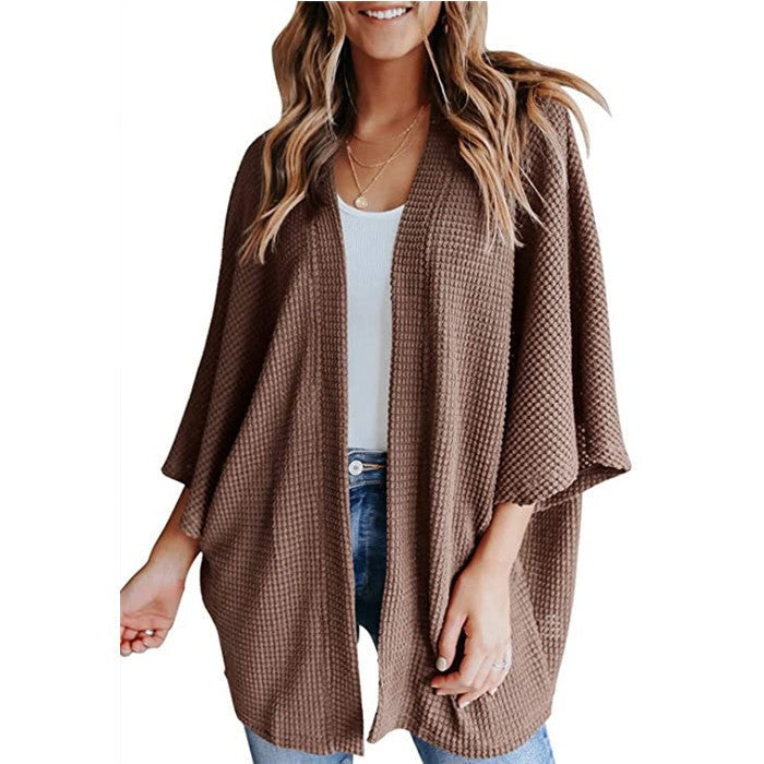 Veda Casual Knit Cardigan in Brown