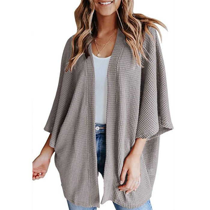 Veda Casual Knit Cardigan in Grey