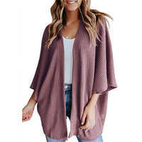 Veda Casual Knit Cardigan in Purple