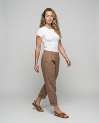 Veda Casual Linen Blend Trousers