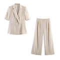 Veda Elegant Linen Trousers with Pleated