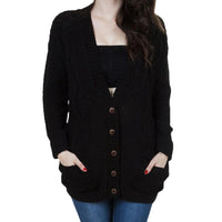 Veda Knit Cardigan with Pockets in Black