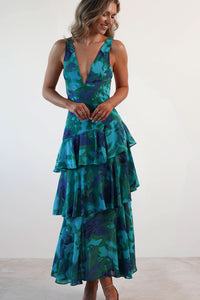 VEDA | RUFFLE MIDI DRESS