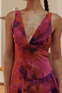 VEDA | RUFFLE MIDI DRESS