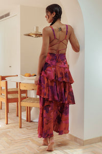 VEDA | RUFFLE MIDI DRESS