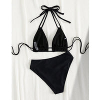 Veldris Women's Triangle Bikini Set in Black