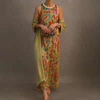 Veldune Women's Printed Maxi Sundress in Coffee Brown