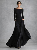 Veltrice Women's Long Sleeve Off-Shoulder Maxi Dress