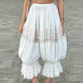 Vera Airy Lace Harem Trousers with Elastic Waist
