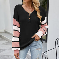 Vera Casual Knit Sweater in Black