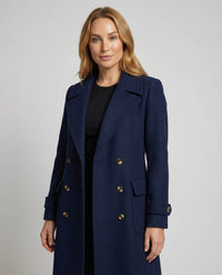 Vera Elegant Coat in Blue