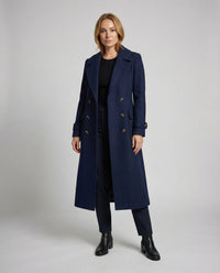 Vera Elegant Coat in Blue