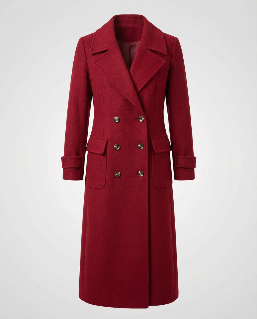 Vera Elegant Coat in Red