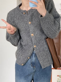 Vera Knit Cardigan in Grey