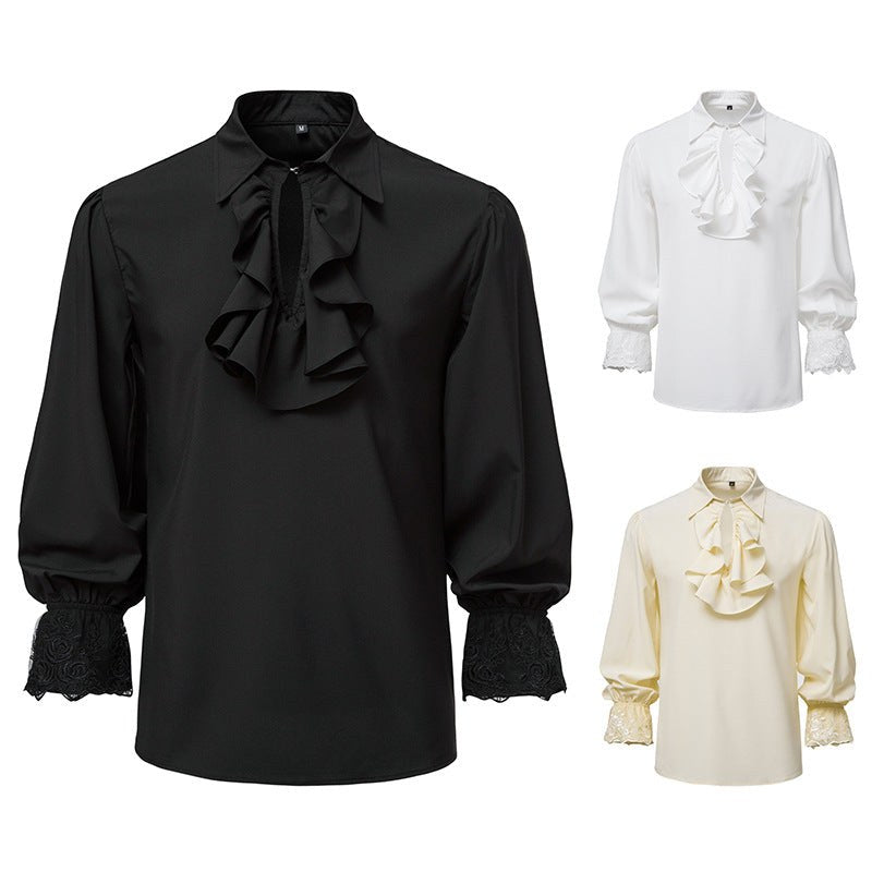 Vera Lace Blouse with Ruffles