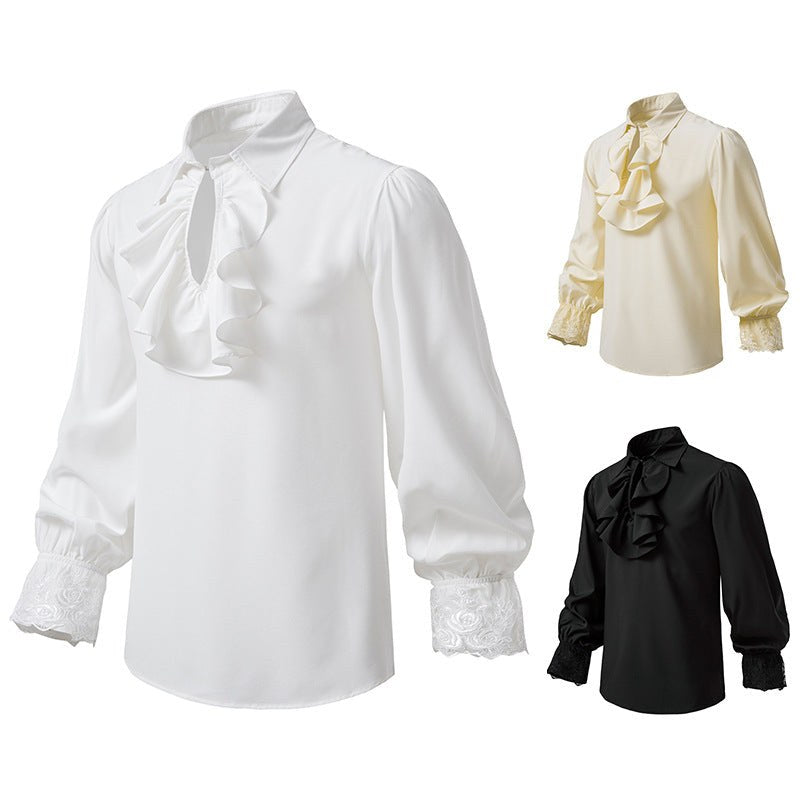 Vera Lace Blouse with Ruffles