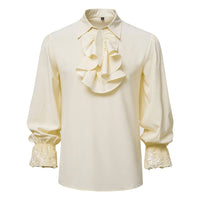 Vera Lace Blouse with Ruffles in Khaki