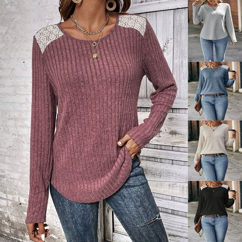 Vera Lace Shirt with Long Sleeve