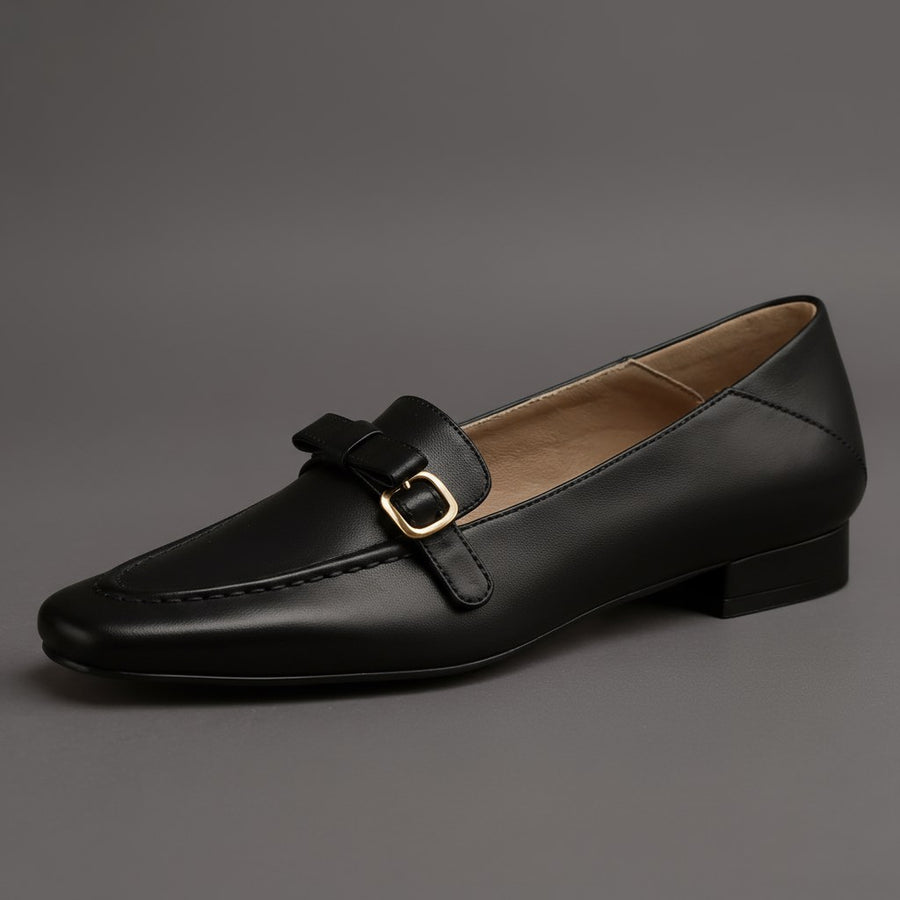 Vera Leather Loafer in Charcoal