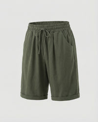 Vera Linen Blend Shorts in White