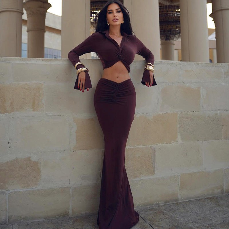 Vera Top in Wine Red