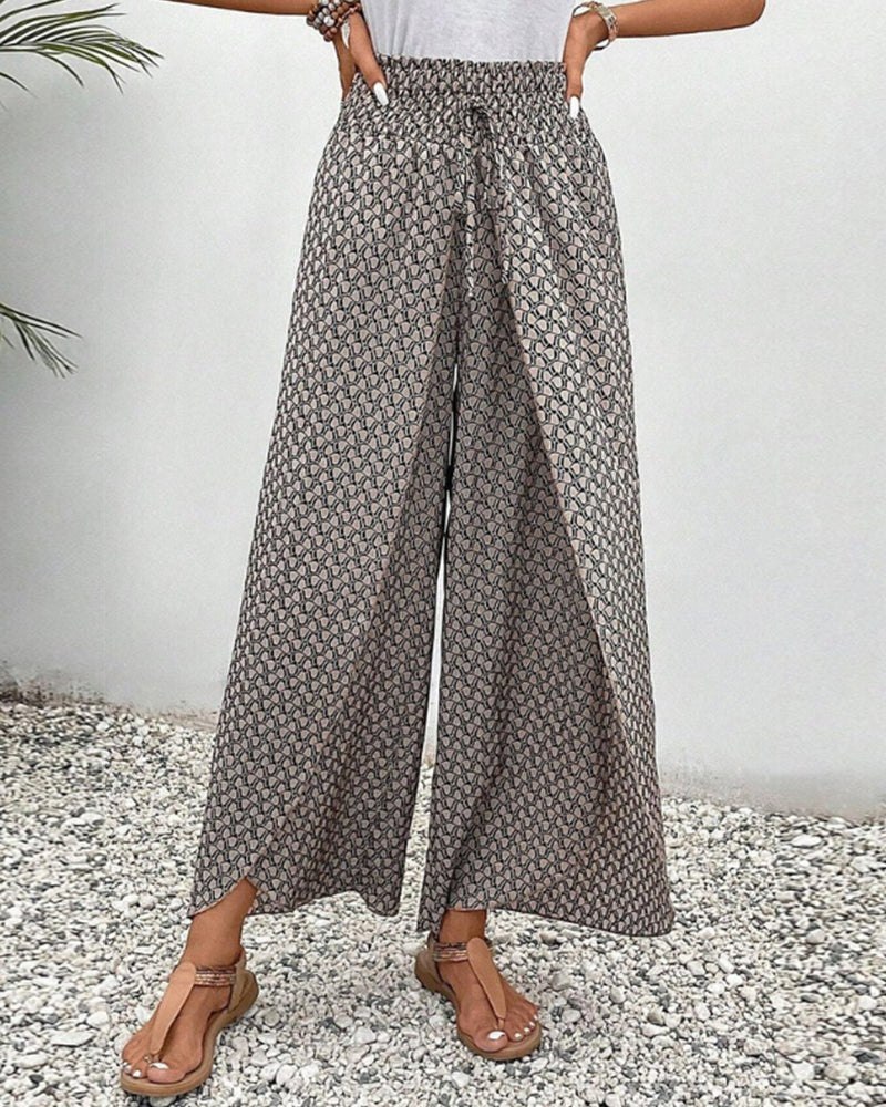 Vera™ Relaxed Wide Leg Trousers in Gray