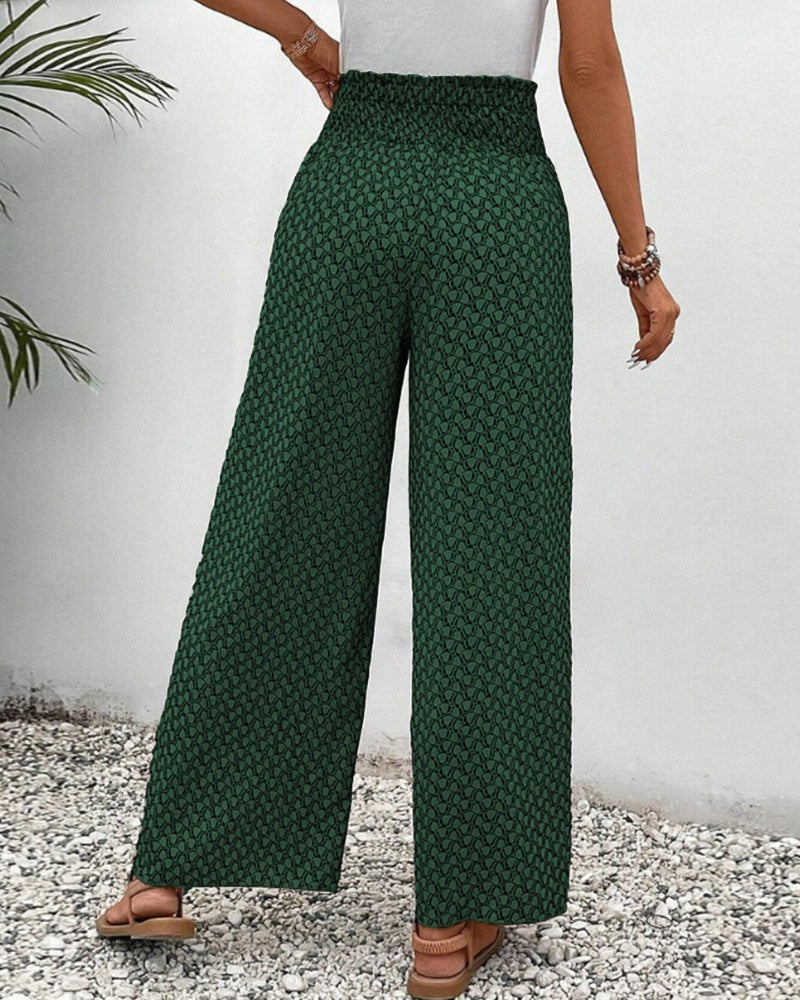 Vera™ Relaxed Wide Leg Trousers in Green