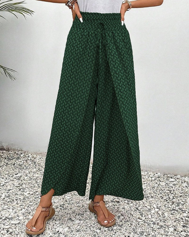 Vera™ Relaxed Wide Leg Trousers in Green