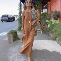 Verity Linen Dress with Side Split