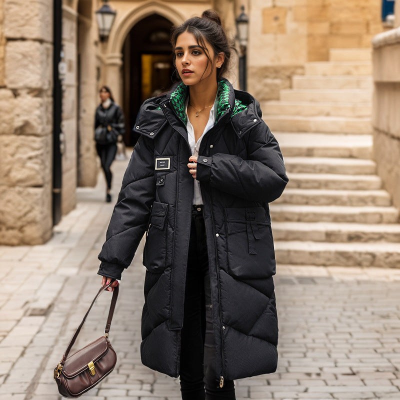 Verity Parka with Pockets and Hood in Black