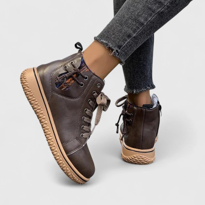 Verity Women's Lace-Up Ankle Boots in Blue