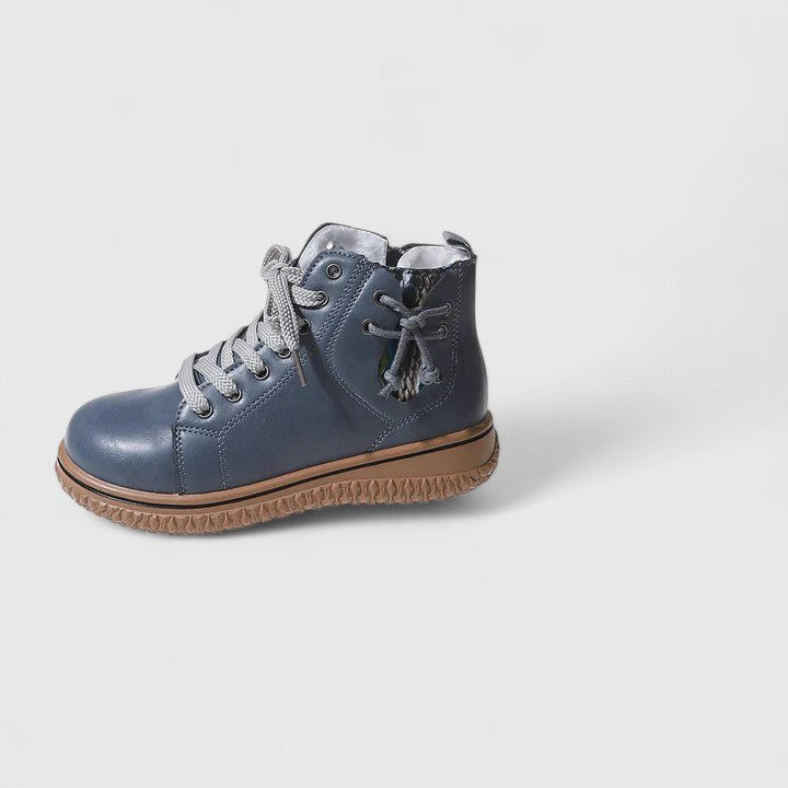Verity Women's Lace-Up Ankle Boots in Blue