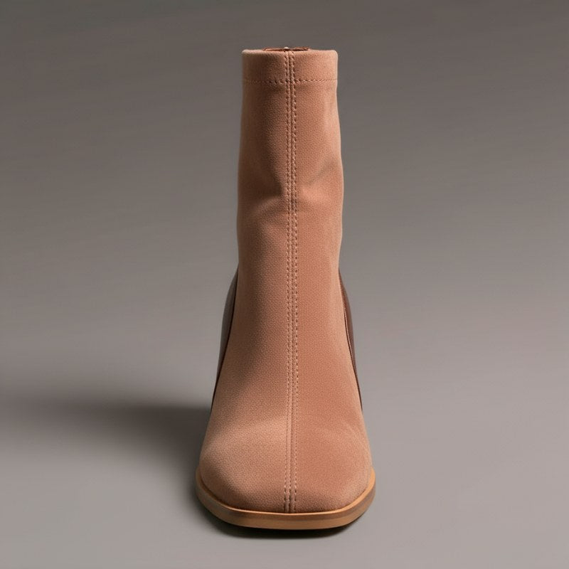 Verona Suede Ankle Boot in Sienna Brown