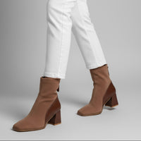 Verona Suede Ankle Boot in Sienna Brown