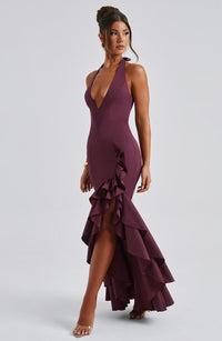 Saffron Maxi Dress – Cherry Lacquer