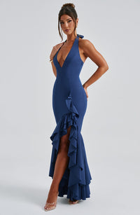 Saffron Maxi Dress – Navy