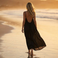 Vesna Women's Backless Flowy Maxi Dress