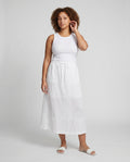 Vesper Casual Linen Skirt with Elastic Waist
