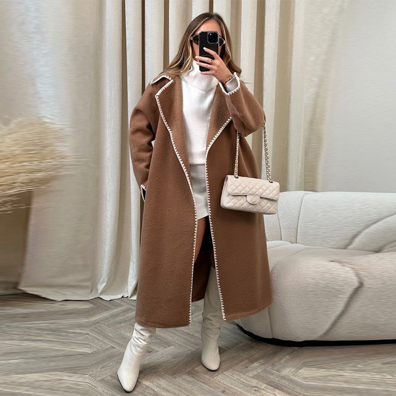 Vesper Elegant Coat in Coffee