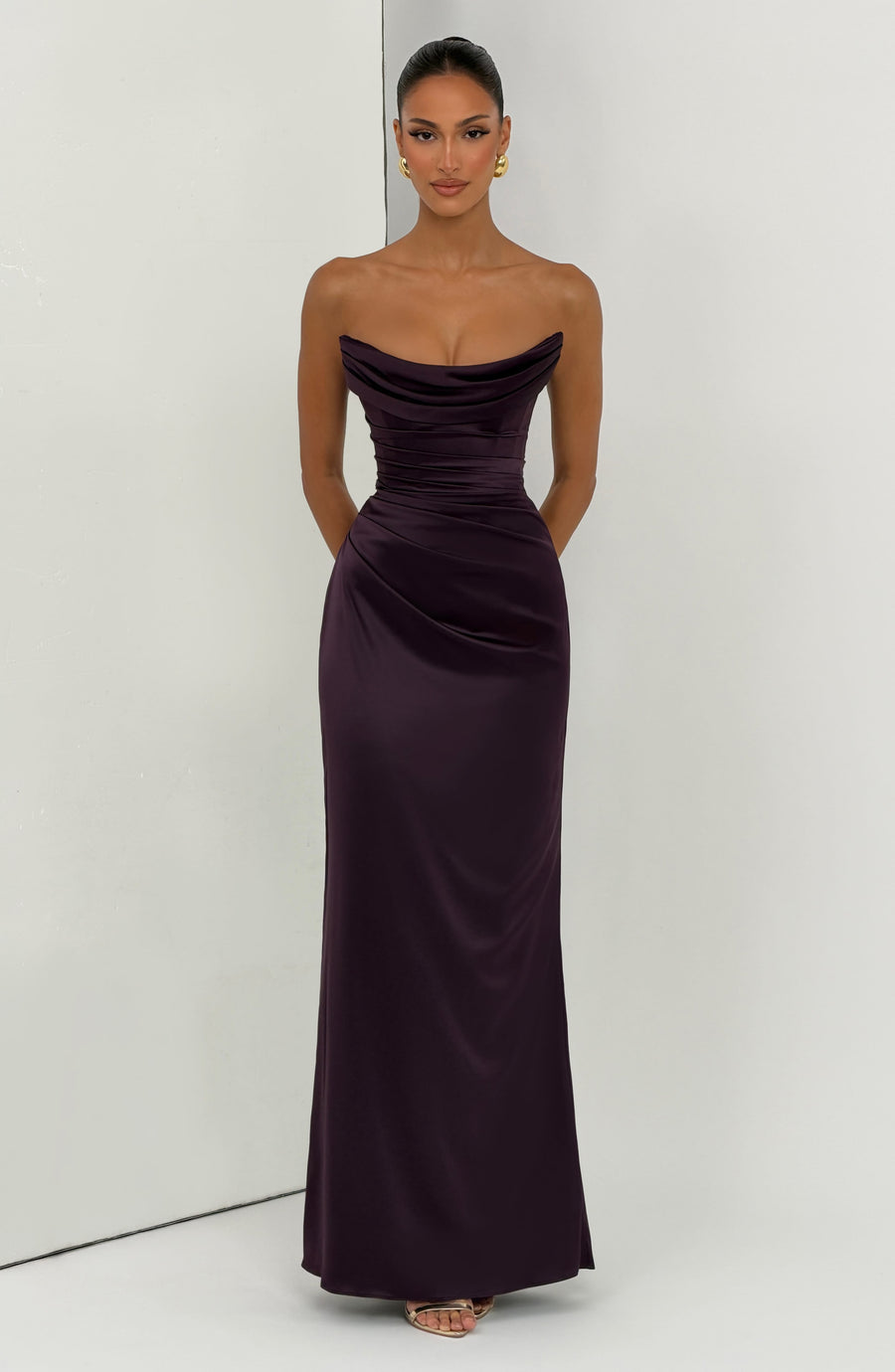 Claudine Maxi Dress – Plum