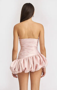 Vexara Women's Strapless Bubble Skirt Cocktail Dress in Ivory
