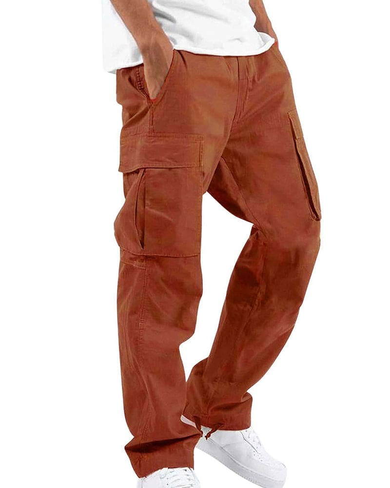 Victor Comfortable Trousers in Orange