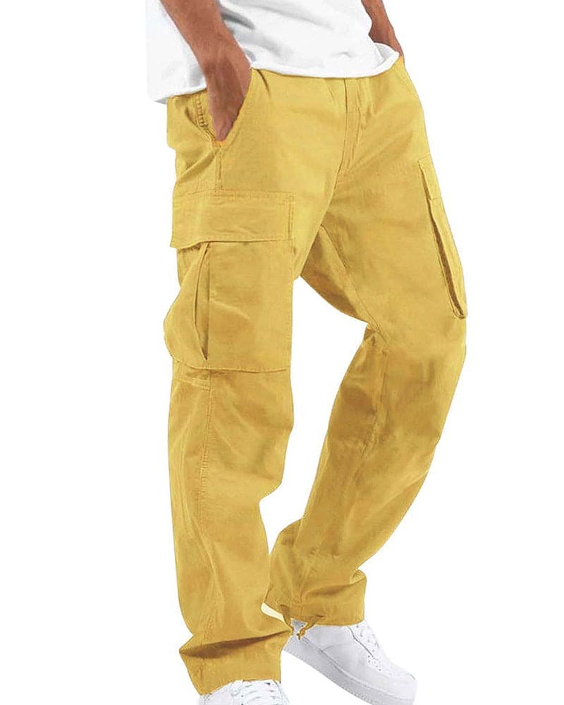 Victor Comfortable Trousers in Yellow