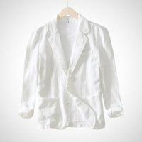 Victor Lightweight Linen Blazer in White