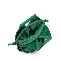 Victoria Handwoven Mini Bucket Bag in Emerald