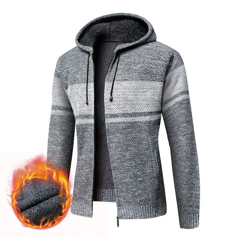 Vida Comfortable Hoodie with Zip Front in Light Grey