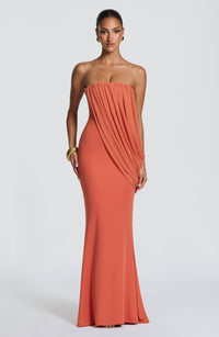Mina Maxi Dress – Burnt Orange