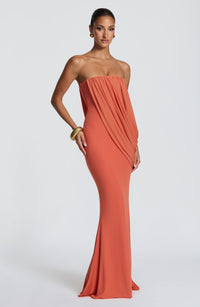 Mina Maxi Dress – Burnt Orange