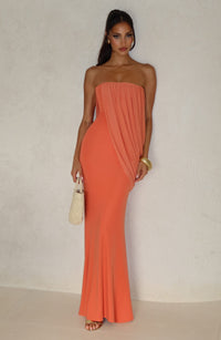 Mina Maxi Dress – Burnt Orange